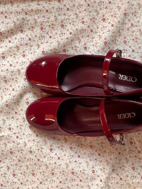 Cider Glossy Burgundy Patent Mary Jane Clogs